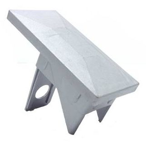 Kappe- KST   60 x   40 mit �berstand RAL 9006 wei�aluminium