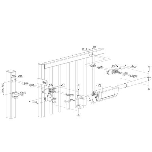 SAMSON-2  | Hydraulischer Torschlie?er fr gro?e Tore Silber