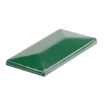 Kappe- ALU   60 x   40 mit �berstand RAL 6005 moosgr�n