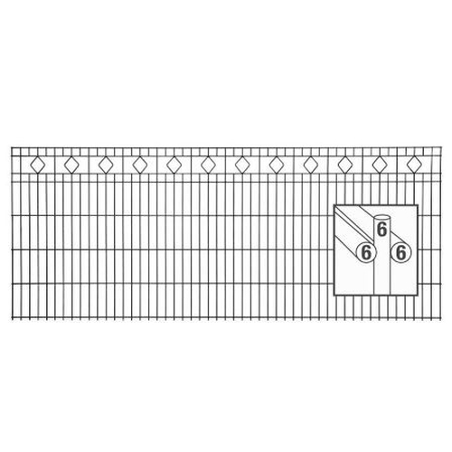 Schmuckmatte Barcelona RAL 7016 anthrazitgrau ZH 1230 mm