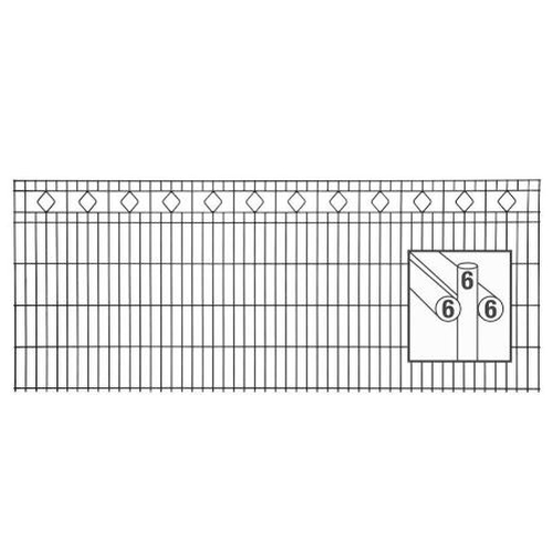 Schmuckmatte Barcelona RAL 7016 anthrazitgrau ZH 1230 mm