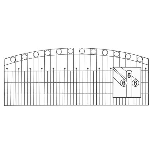 Schmuckmatte Wien RAL 7016 anthrazitgrau ZH 1430 mm