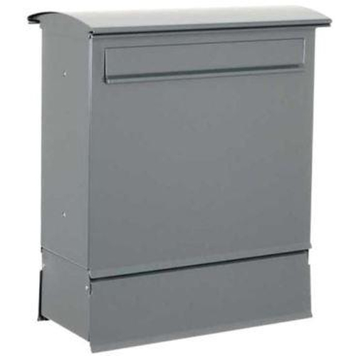 Zaun-Briefkasten Likno 8002 ZF, Entnahme hinten, Dach rund RAL 9007 Graualuminium