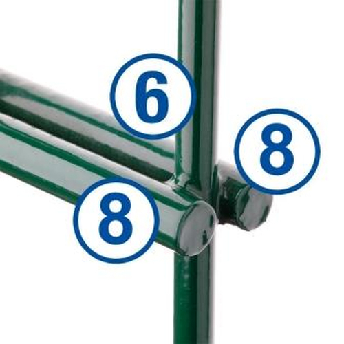 Doppelstabmatte 8/6/8 mm RAL 6005 moosgrn ZH 1630 mm  MW 25 x 200 mm