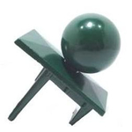 Kappe- ALU   60 x   40 mit �berstand & Kugel RAL 6005...