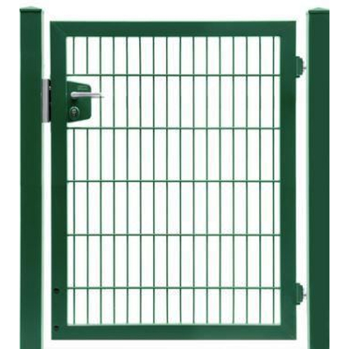 1 flg. Doppelstabmatten- Tor RAL 6005 moosgrn LW 2000 mm H 1200 mm P 100 x 100 mm