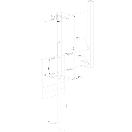 KEYDROPK6005QF1G21Z | Verriegelbarer Bolzen-Stangenriegel RAL 6005 moosgrn