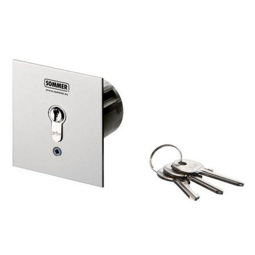 Schlüsseltaster im Metallgehäuse, 1- Kontakt mit Zylinder (Unterputz)