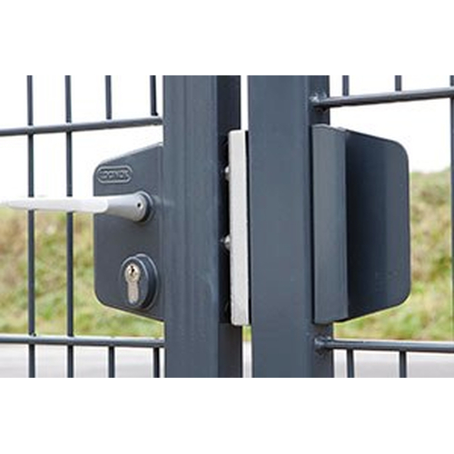 2 flg. Doppelstabmatten- Tor RAL 7016 anthrazitgrau LW 2000 mm H   800 mm P 80 x 80 mm