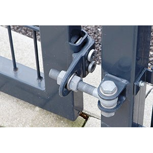 2 flg. Doppelstabmatten- Tor RAL 7016 anthrazitgrau LW 2000 mm H   800 mm P 80 x 80 mm