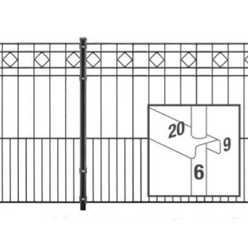 Schmuckmatte Turin RAL 7016 anthrazitgrau ZH   810 mm