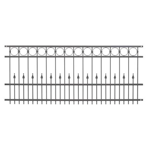 Schmiedezaun Dresden DB 703 eisenglimmer  je lfm ZH   850 mm