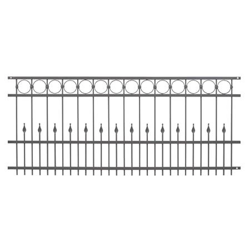 Schmiedezaun Dresden DB 703 eisenglimmer  je lfm ZH 1350 mm