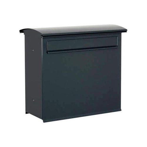 Zaun-Briefkasten Likno 8003 Entnahme hinten, Dach rund RAL DB703 eisenglimmer