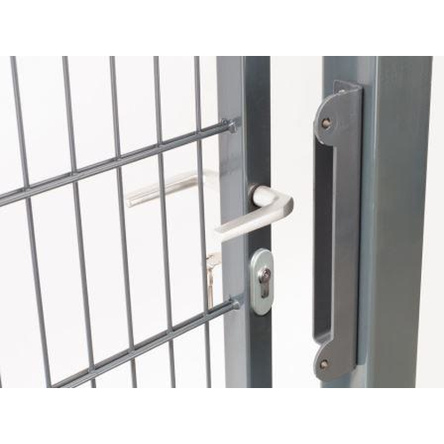 2 flg. Doppelstabmatten Tor Typ Vario compact zink LW (S/XL)  2760 mm  asymmetrisch H 1800 mm