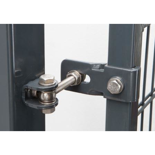 2 flg. Doppelstabmatten Tor Typ Vario compact zink LW (S/XL)  2760 mm  asymmetrisch H 1800 mm