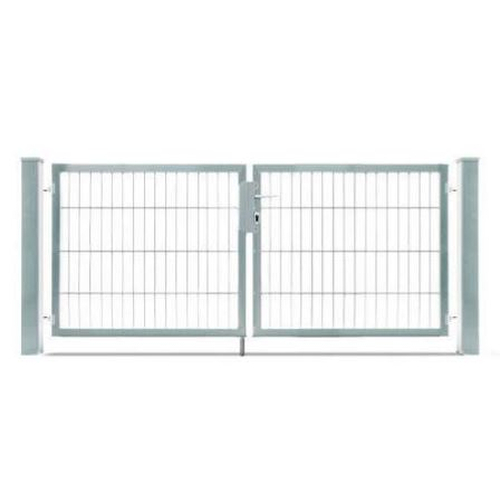 2 flg. Doppelstabmatten Tor Typ Vario compact zink LW (XL/XL) 3560 mm  symmetrisch    H   800 mm