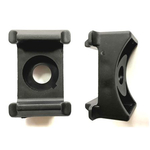 Klammer-Doppelsteg mit Nut fr runde Pfosten RAL 9005...