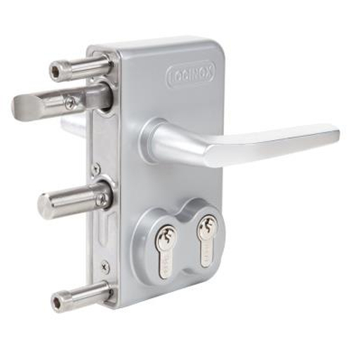 LDKZ60D1LGSZGSZD-7016 | Doppelzylinderschloss fr vierkantes 60 mm Profil mit 3006D - Aluminium-Drckerpaar & Zylinder 1: GSZ - Gleichschliessend Z & Zylinder 2: GSZ - Gleichschliessend Z RAL 7016 anthrazitgrau