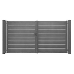 2 flg. Designtor Bosten DB 703 eisenglimmer LW 5000 mm H...