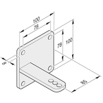 Torpfostenbeschlag 85/104 L?+?R | Edelstahl