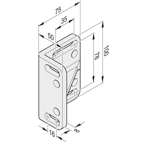 Konsole fr Pfostenbeschlag L + R | twist 200 E/EL