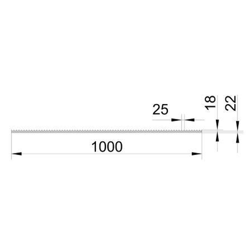 Zackenleiste zum Schrauben - 1 m RAL 6005 moosgrn