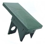 Kappe- KST   60 x   40 mit �berstand RAL 6005 moosgr�n