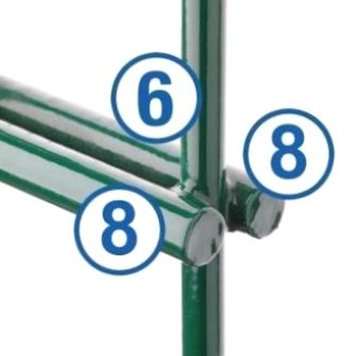 Doppelstabmatte 8/6/8 mm feuerverzinkter Draht nach EN 10244-2 RAL 6005 moosgr�n ZH 2030 mm